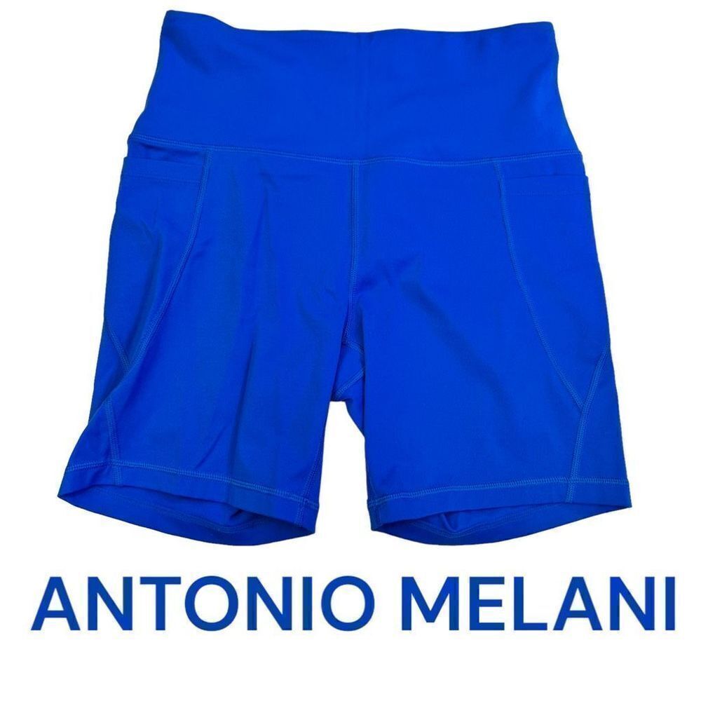 Antonio Melani Active Power 6" High Waisted Side Pocket Coordinating Bike Shorts